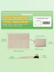 Beige size guide for 13 inch MacBook Air/Pro