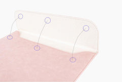 Six magnet design - Crazy Horse Leather Pink Laptop Sleeve