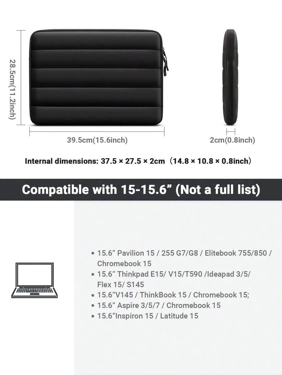 15-15.6 dimension drawing black Laptop Sleeve - Soft