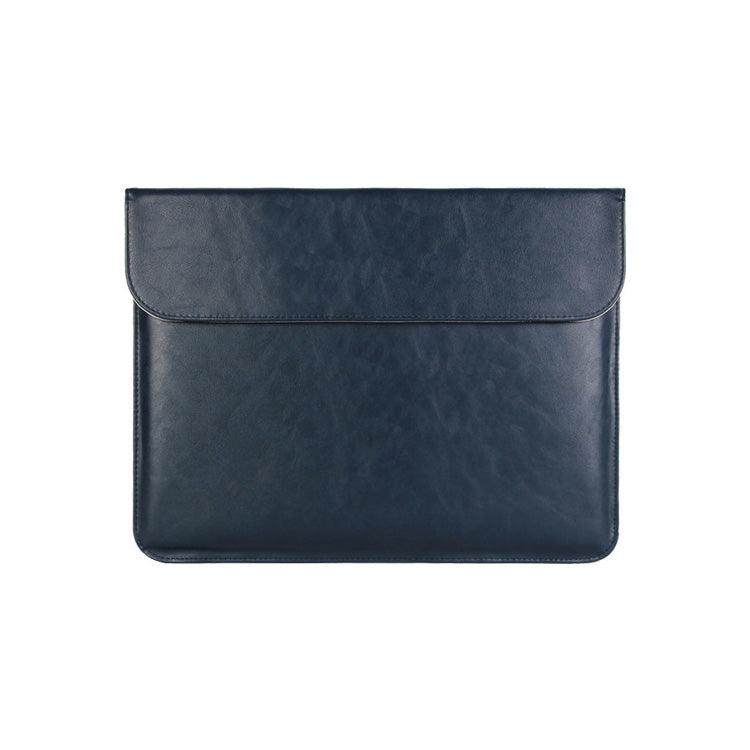 Crazy Horse Leather Blue Laptop Sleeve