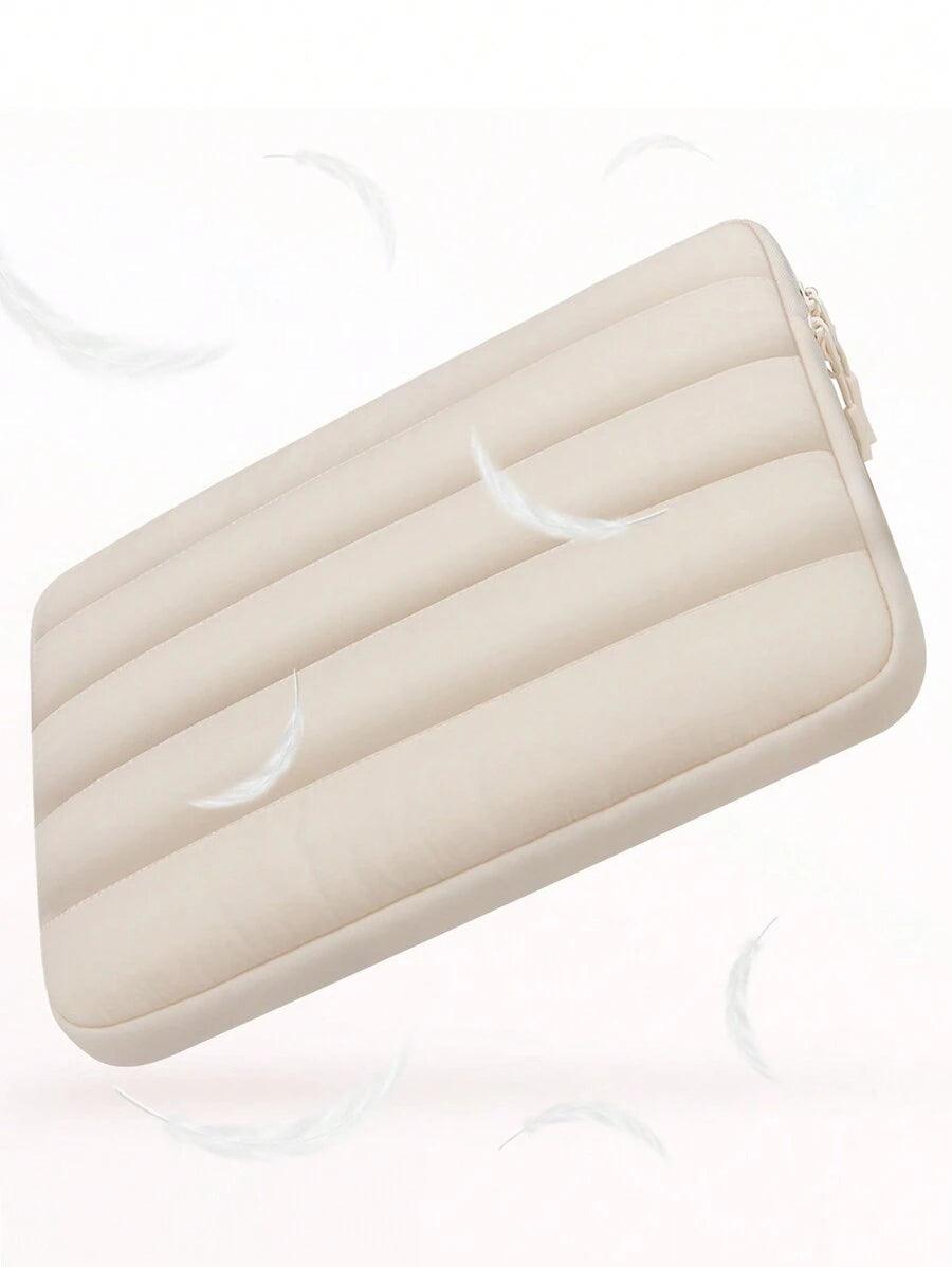 Fluffy protection Beige Laptop Sleeve