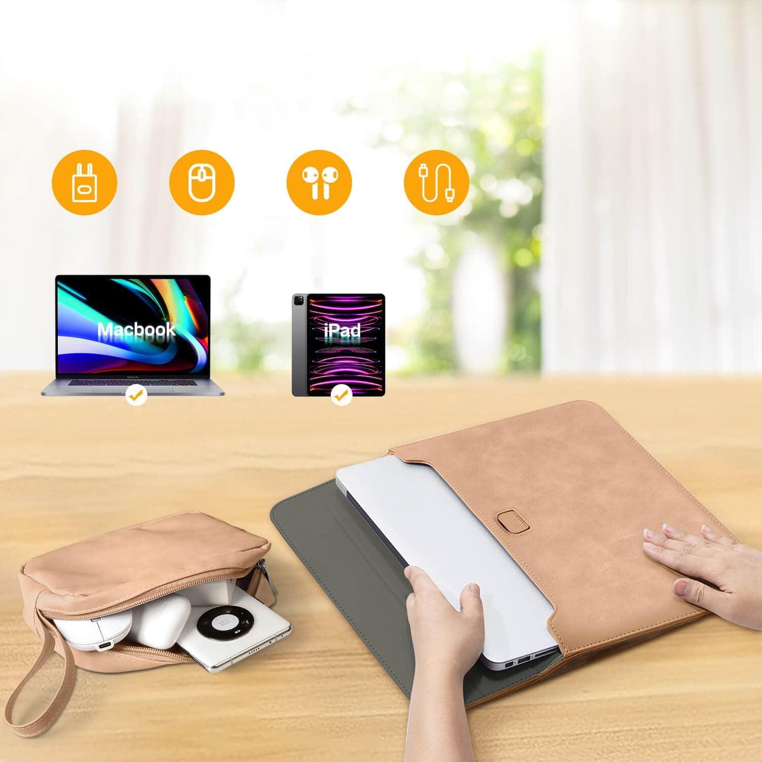 Product Storage Diagram - Pink Laptop Sleeve & Organizer Bag - Vogue Palette