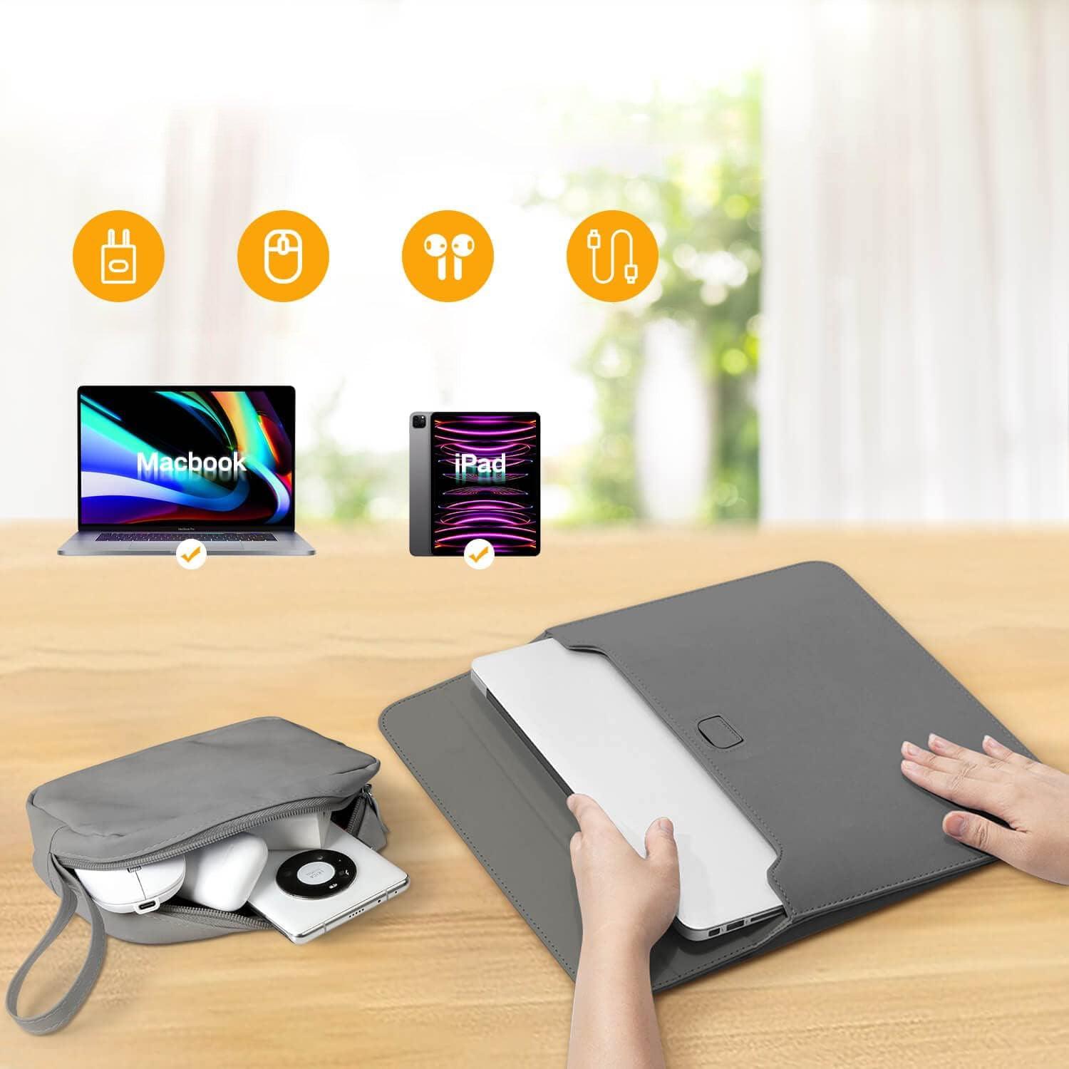 Product Storage Diagram - dark gray Laptop Sleeve & Organizer Bag - Vogue Palette