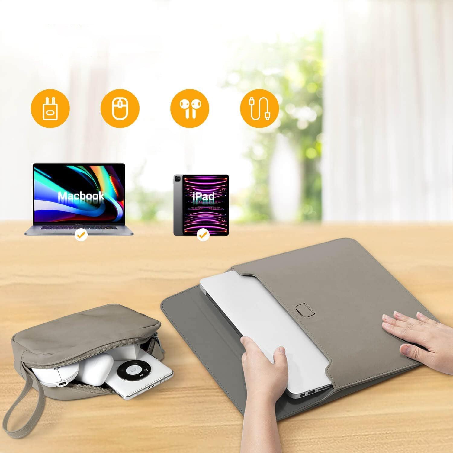 Product Storage Diagram - gray Laptop Sleeve & Organizer Bag - Vogue Palette