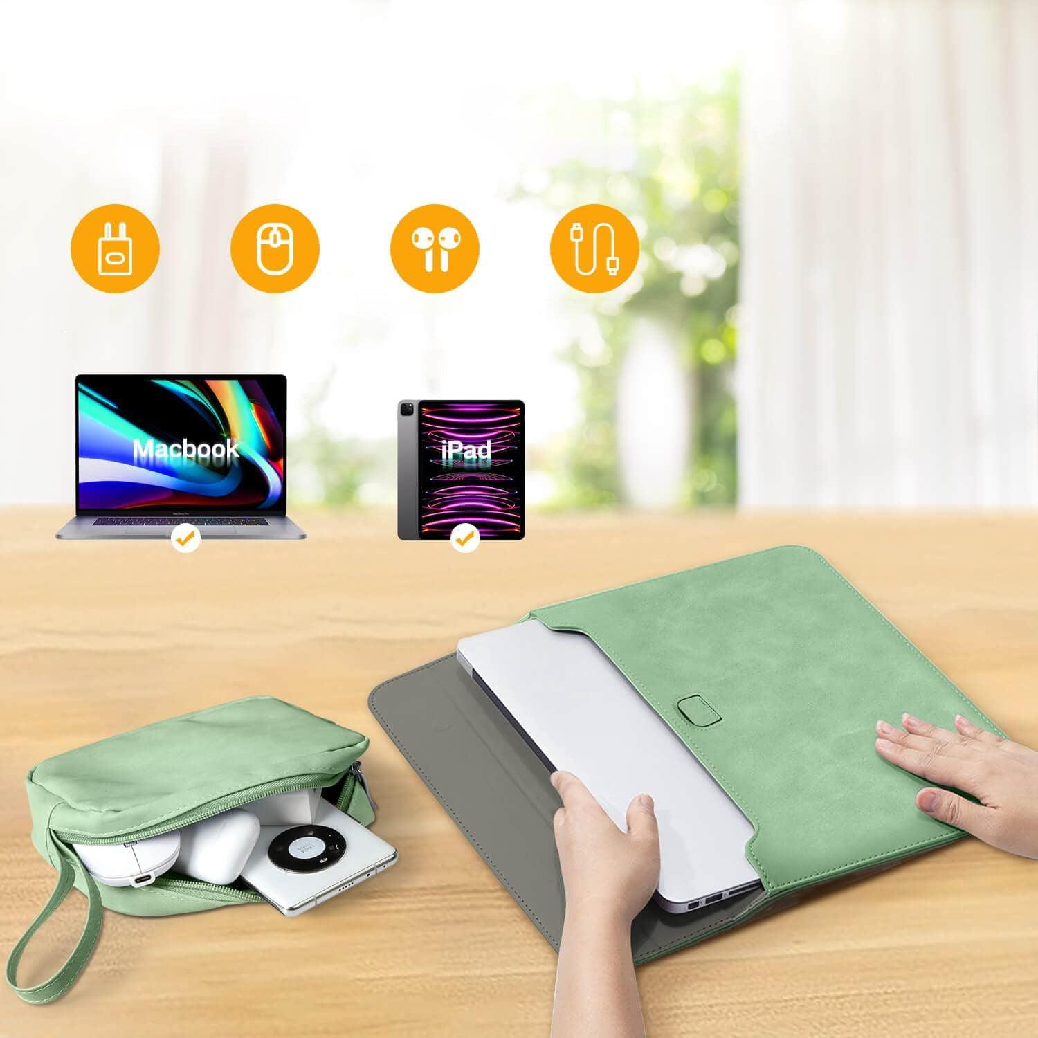 Product Storage Diagram - green Laptop Sleeve & Organizer Bag - Vogue Palette