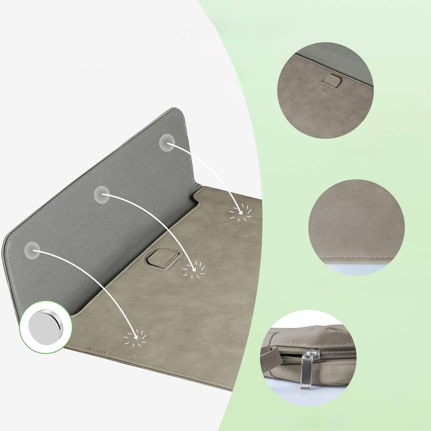 Product design detail drawing - gray Laptop Sleeve & Organizer Bag - Vogue Palette