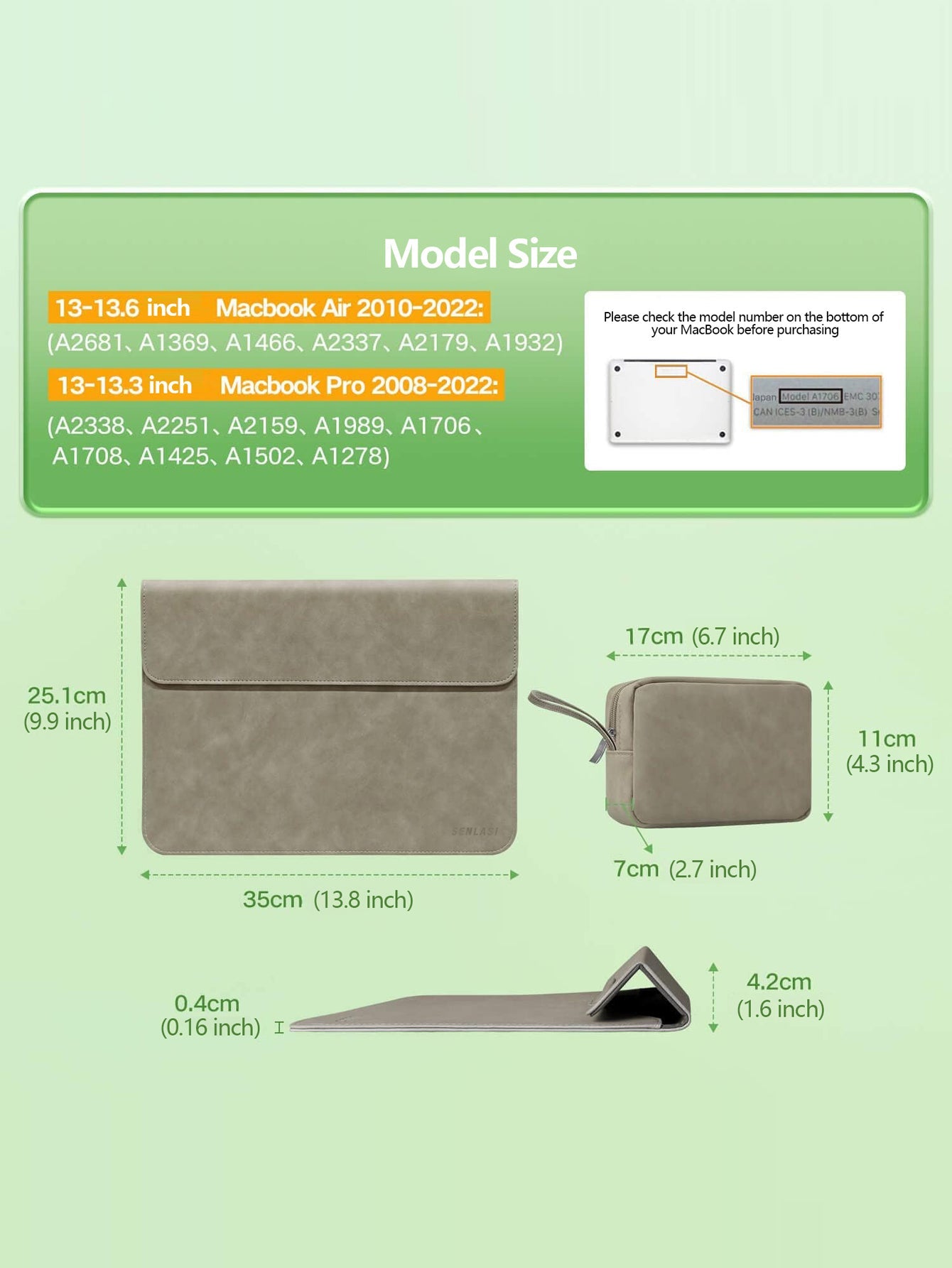 Light Gray size guide for 14 inch MacBook Pro