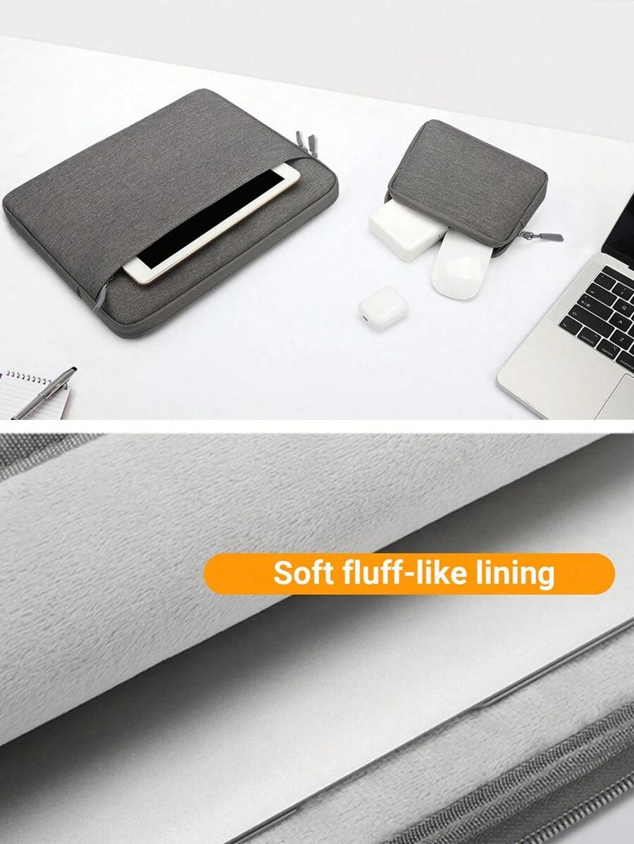 Soft fluff-like lining - Gray_Laptop Sleeve & Organizer Bag