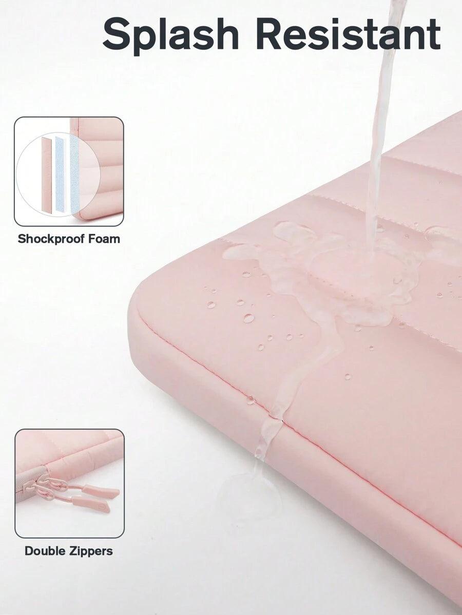 Splash Resistant Pink Laptop Sleeve - Soft