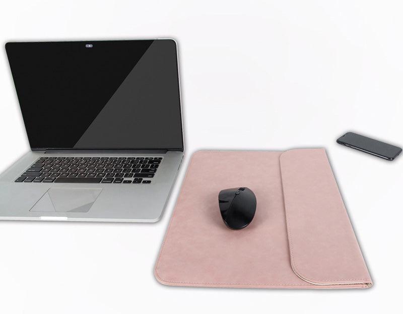 Usage Scenarios - Crazy Horse Leather Pink Laptop Sleeve