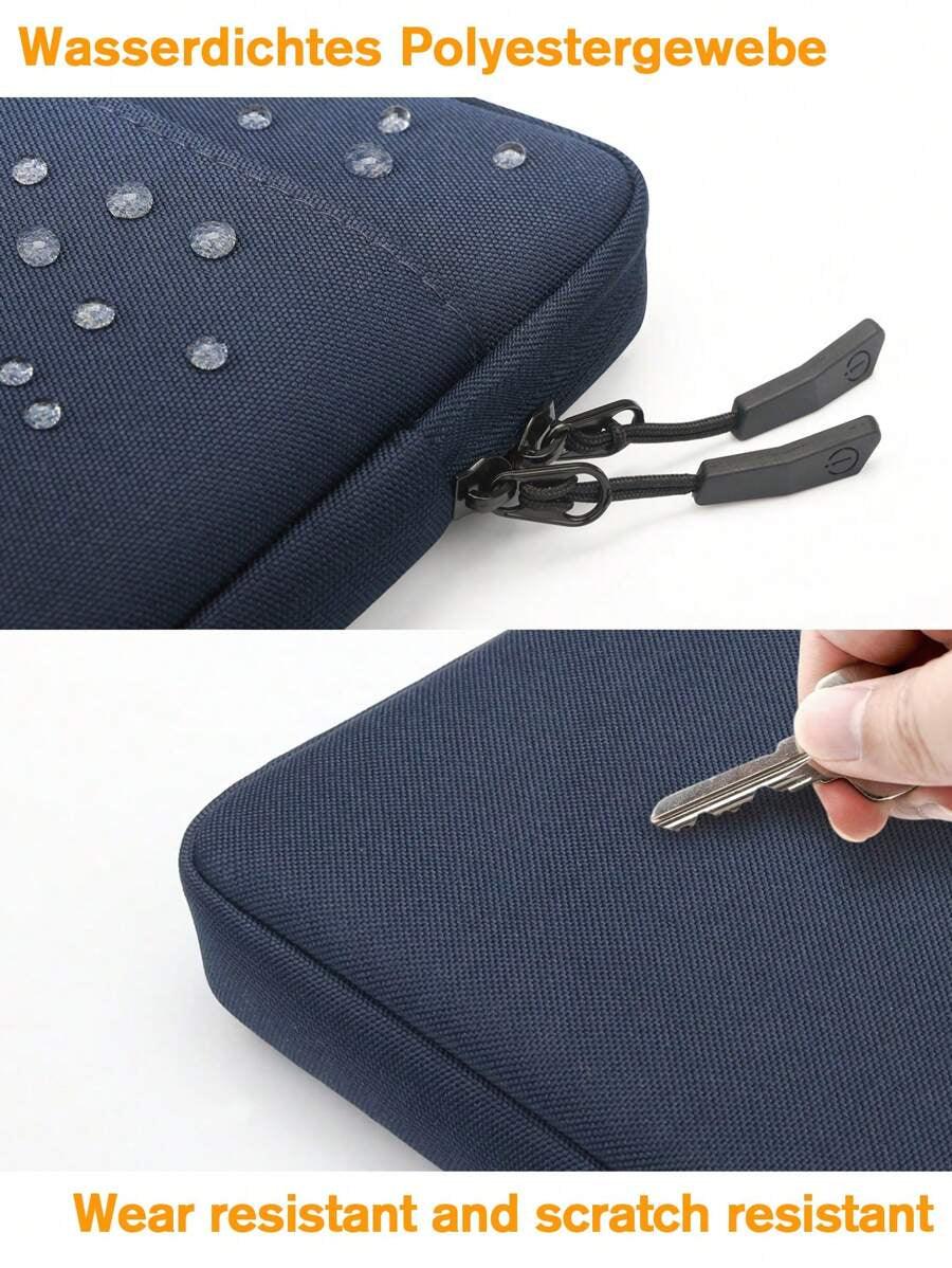 Wasserdichtes Polyestergewebe,Wear resistant and scratch resistant - Blue_Laptop Sleeve & Organizer Bag