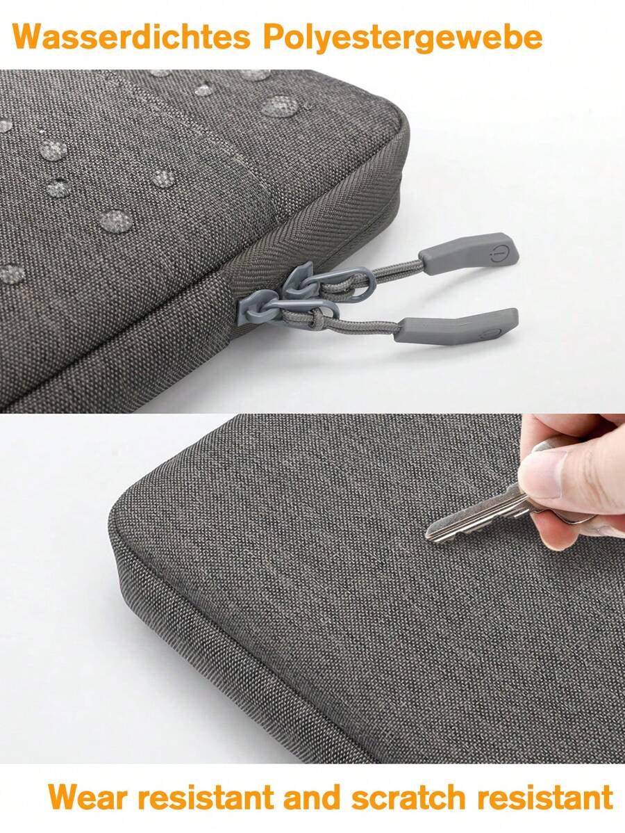 Wasserdichtes Polyestergewebe,Wear resistant and scratch resistant - Gray_Laptop Sleeve & Organizer Bag