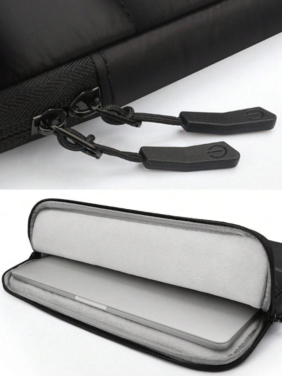 Zipper and lining details black Laptop Sleeve - Soft