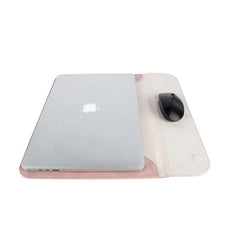 detailed drawing - Crazy Horse Leather Pink Laptop Sleeve - 3