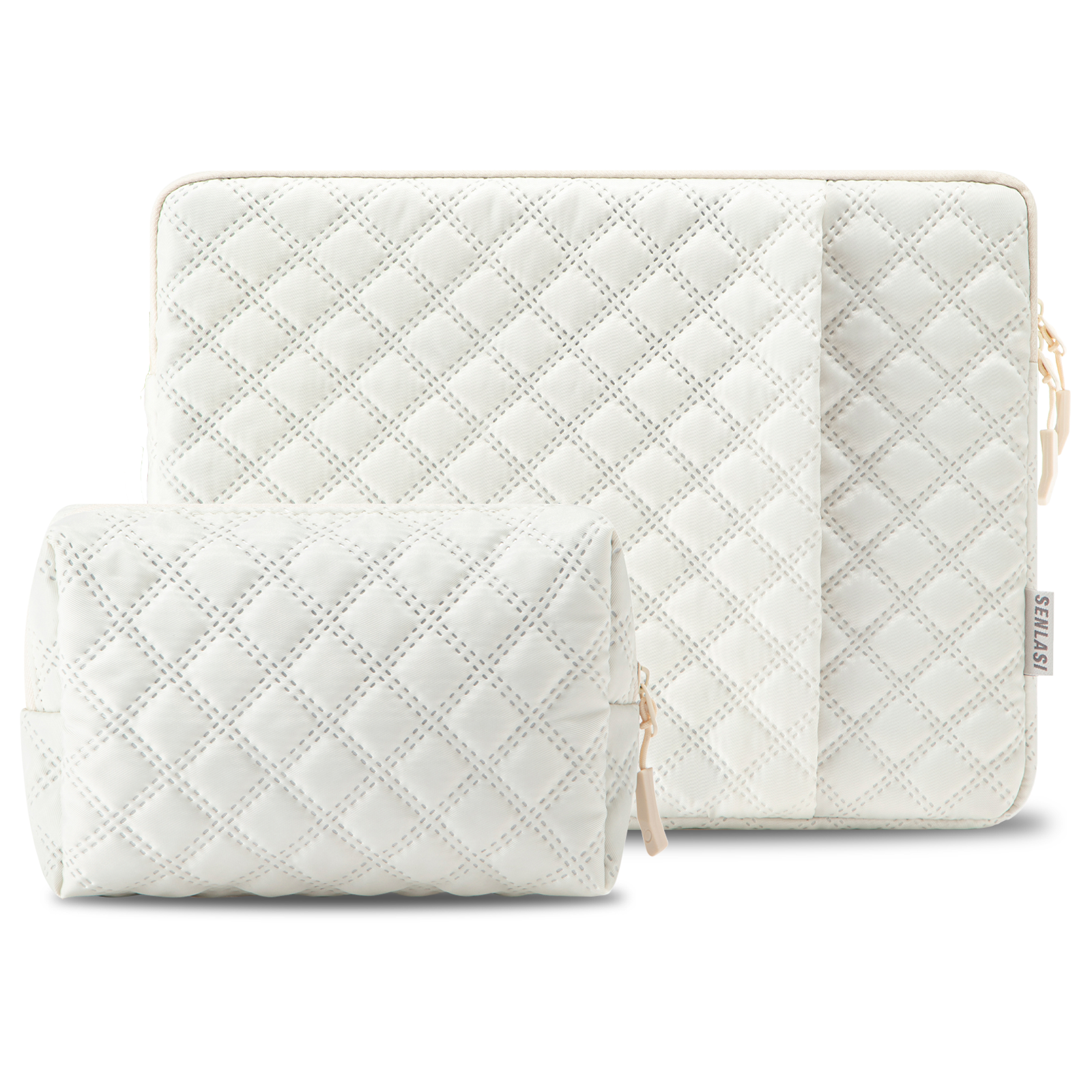 Quilt-A25 Laptop Sleeve Kit for 13-13.5 inch MacBook Air/Pro - White