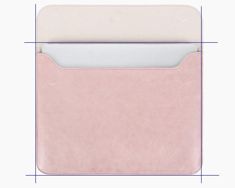 precision engineering - Crazy Horse Leather Pink Laptop Sleeve